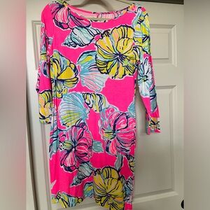 Lilly Pulitzer Marlowe dress, pattern: Swept by the Tides, size M, pink multi